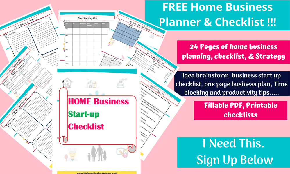 Home business Planner and Checklist