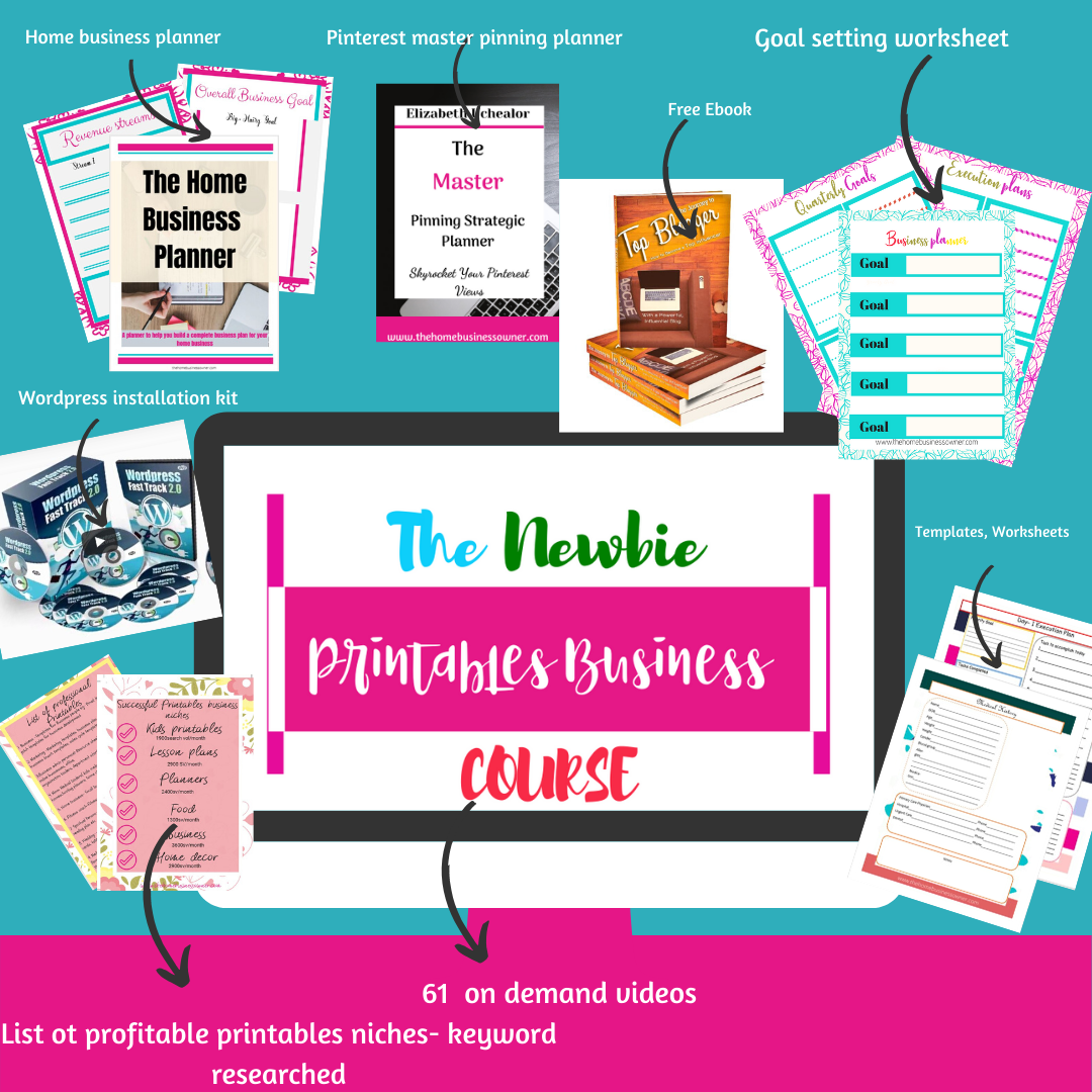 Newbie printables business course